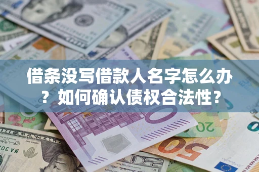 北京借条没写借款人名字怎么办？如何确认债权合法性？