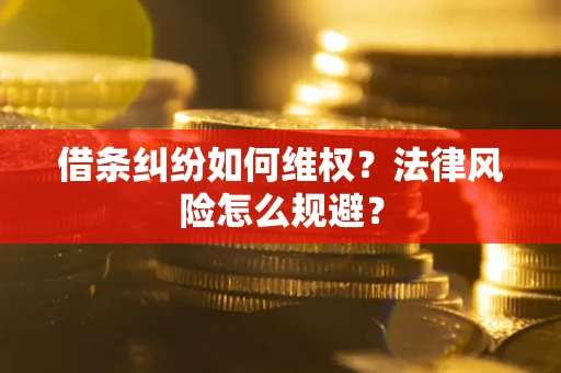 北京借条纠纷如何维权？法律风险怎么规避？